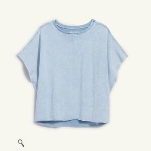 Frank & Eileen Womens Olive Capelet Top OS Mineral Blue Coastal Lagenlook Layer